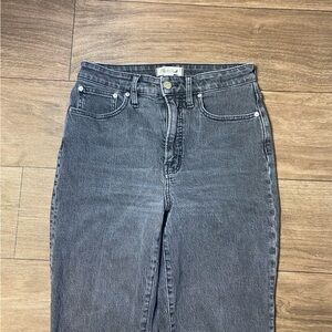 Black grey Madewell Curvy Perfect Vintage Jeans Straight 28
